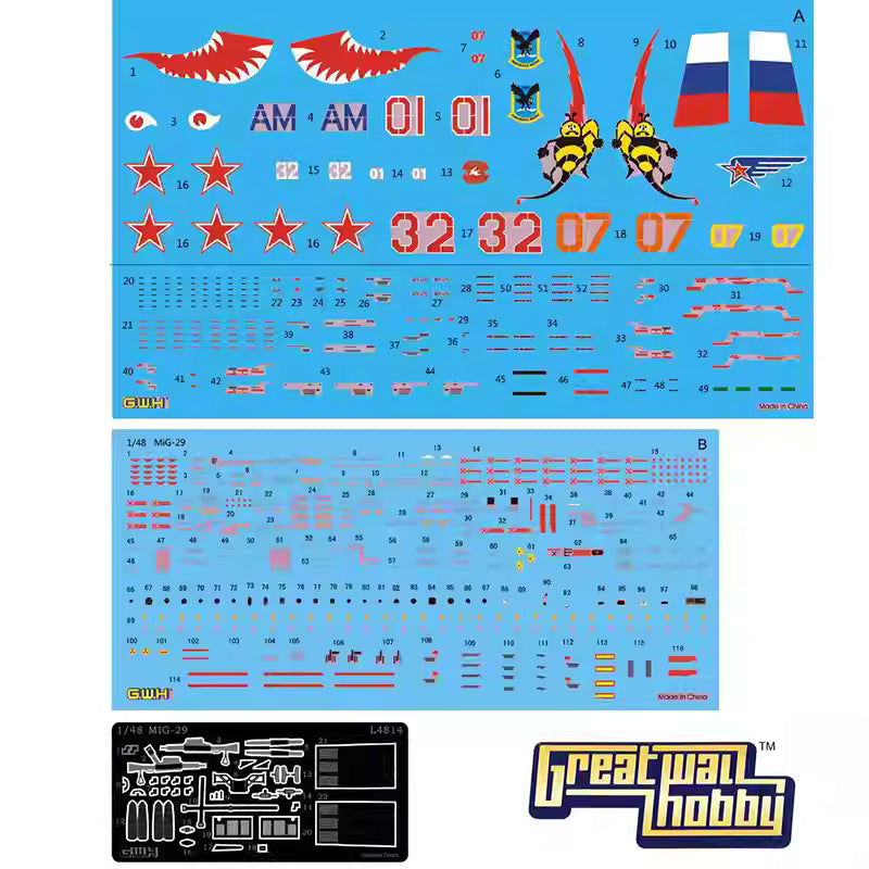 Great Wall 1/48 L4814 MiG-29 (9.12) Fulcrum A Airplane Model Kit