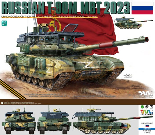 Find the Tiger Model 4617 1/35 Russian T-90M MBT Breakthrough III Military Model Kit, expected in stock from 4-10. Get yours today!