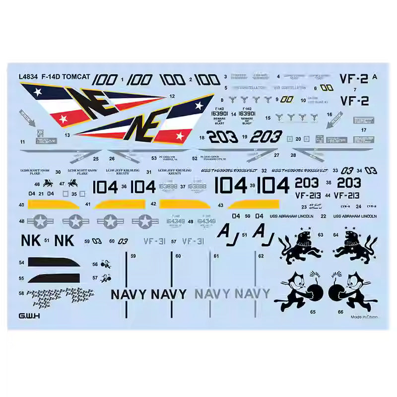Great Wall Hobby L4834 1/48 F-14D Tomcat Fighter Model Kit