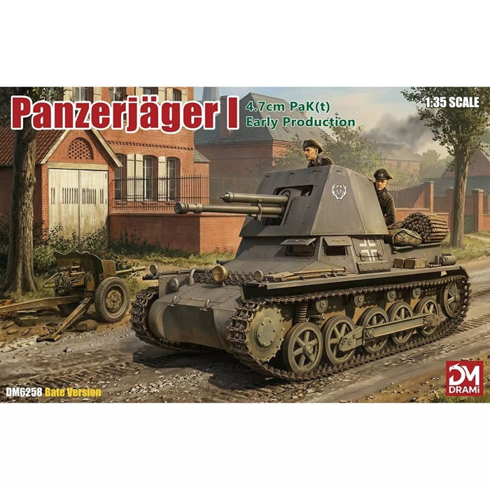 DRAMI DM6258 1/35 Panzerjäger I 4.7cm PaK(t) Early Tank Model Kit