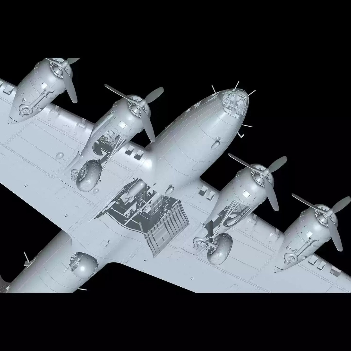 HK Model 01F002 1/48 B-17F Flying Fortress Aircarft (Plastic model) - ModelHives