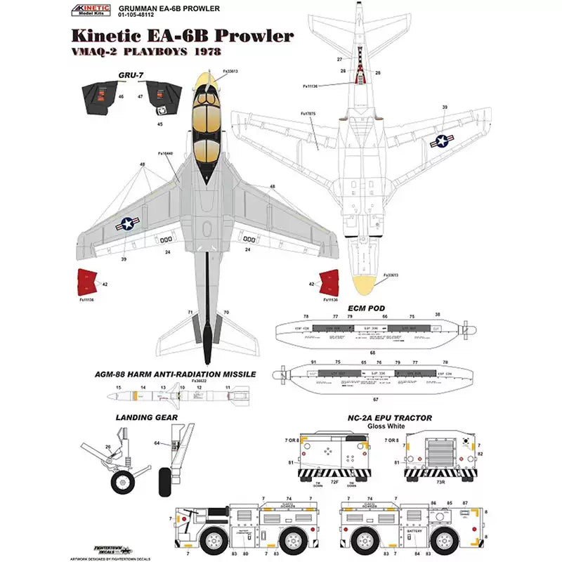 KINETIC K48044 1/48 EA-6B Prowler Fighter Model Kit Presale