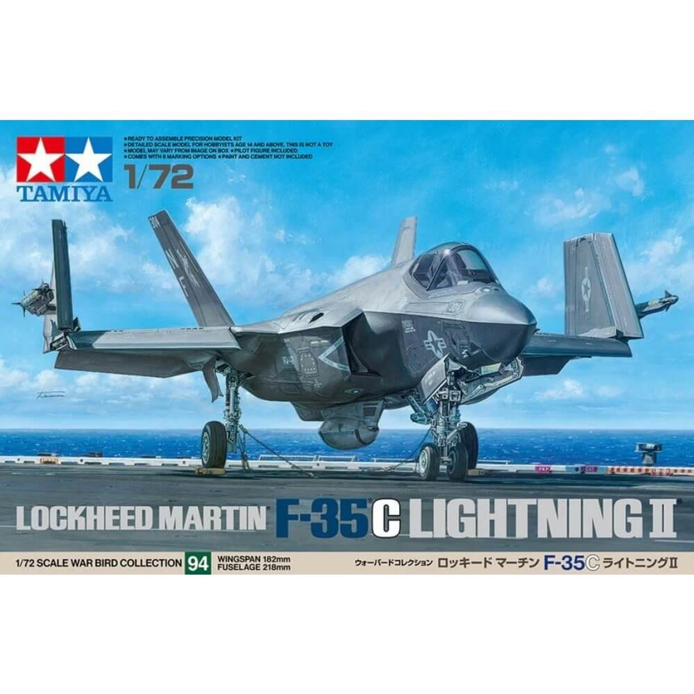 Tamiya 60794 1/72 Lockheed Martin F-35C Lightning II Model Kit Fighter Aircraft