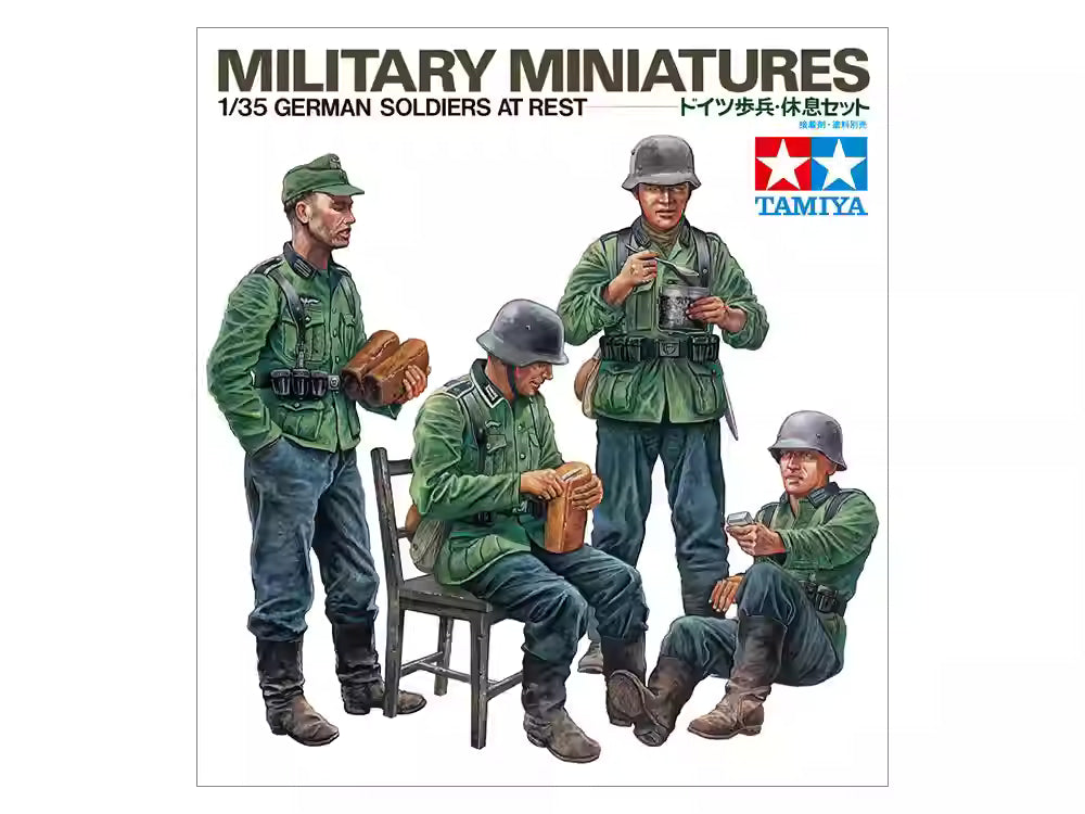 Tamiya TA35129 1/35 German Soldiers AT Rest Model Kit