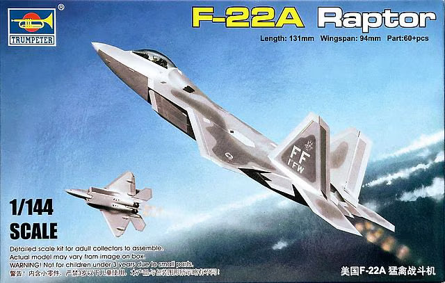 Trumpeter 01317 1/144 F-22 RAPTOR Aircraft MODEL Kit