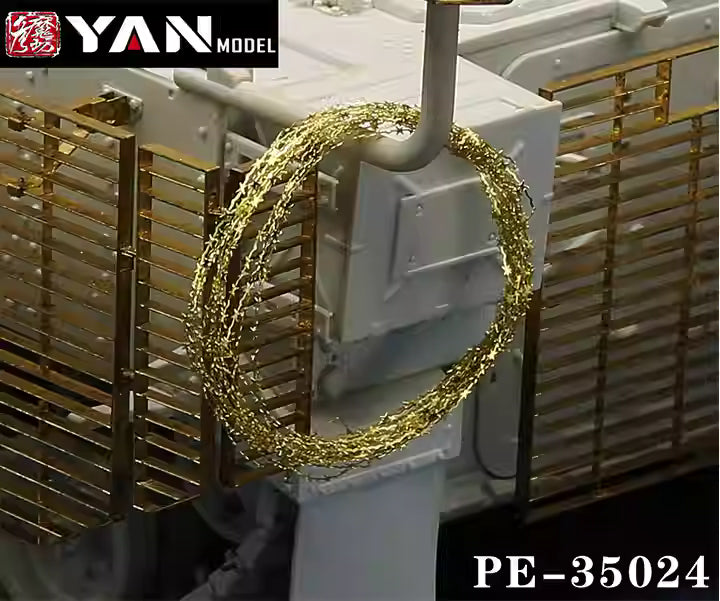 Yan Model PE-35024 1/35 Scale Barbed Wire Barricades Photo Etches - ModelHives