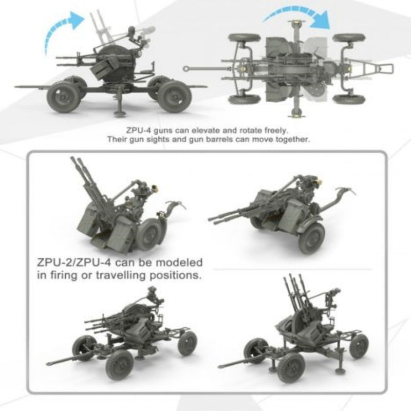 Meng SPS-026 Model 1/35 Russina Light AA Gun Set Gun MGKSPS026