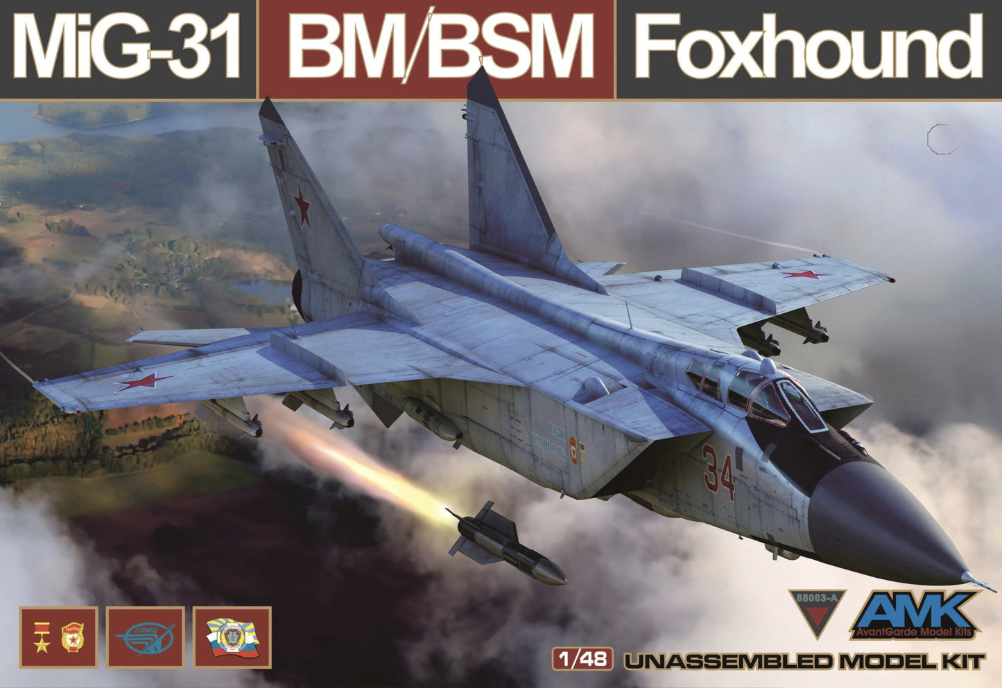 AMK 88003A 1/48 Mikoyan MiG-31BM/BSM Foxhound AvantGarde Model Kits