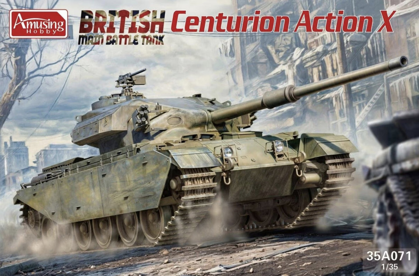 Amusing 35A071 1/35 Scale British Centurion Action X Main Battle Tanks Model Kit - ModelHives