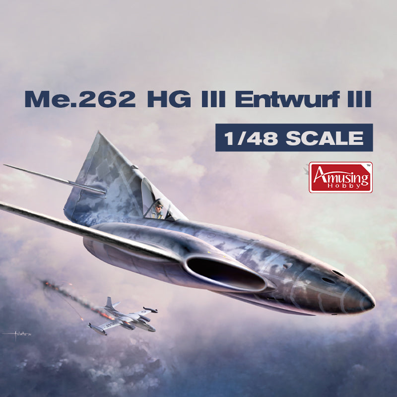 Amusing 48A005 1/48 WWII German Aircraft Me262 HGIII Concept 3 Plastic Model Kit