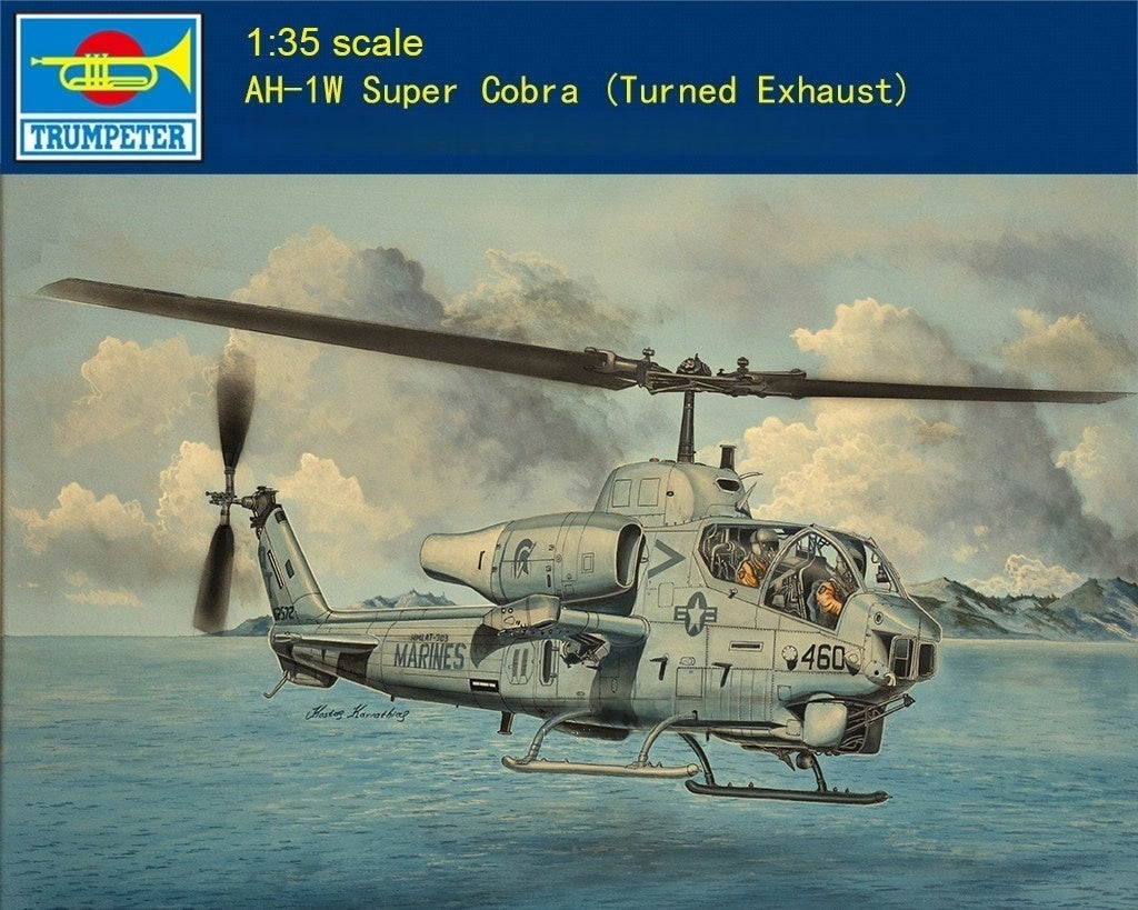 Trumpeter 05117 1:35 AH-1W Super Cobra "Turned Exhaust" Helicopter Model Kit
