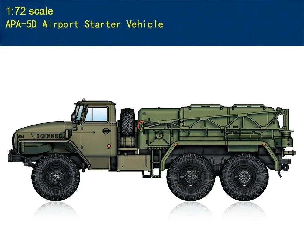 Hobbyboss 82962 1/72 APA-5D Airport Starter Vehicle Assembly Model Kit - ModelHives