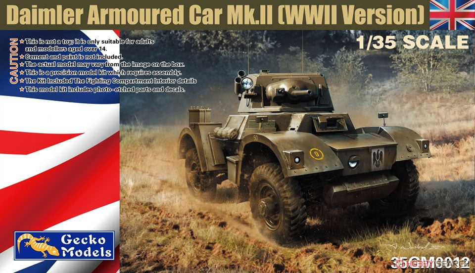 Gecko 35GM0012 1/35 British Army Daimler Armoured Car Mk.II (WW II Version) ModelHive