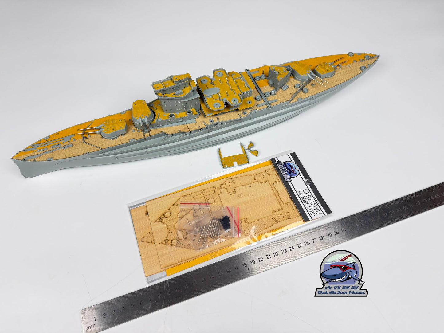 CY CY350137 1:350 Model Wooden Deck+Metal Gun Barrel For Academy 14105