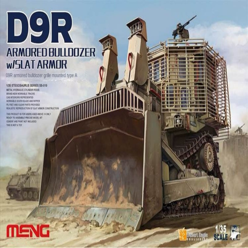 Meng Model SS-010 1/35 D9R Armored Bulldozer w/Slat Armor Model Kit