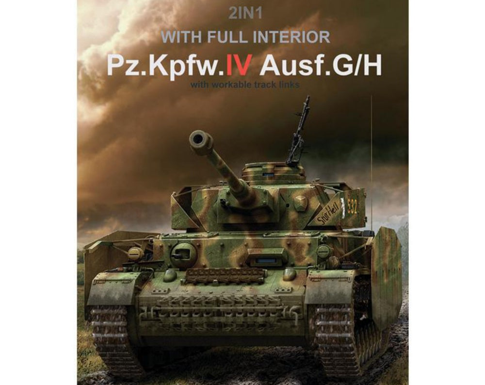 RYEFIELD RM5055 1/35 Pz.Kpfw.IV Ausf. G/H with full interior 2in1 Model Kit