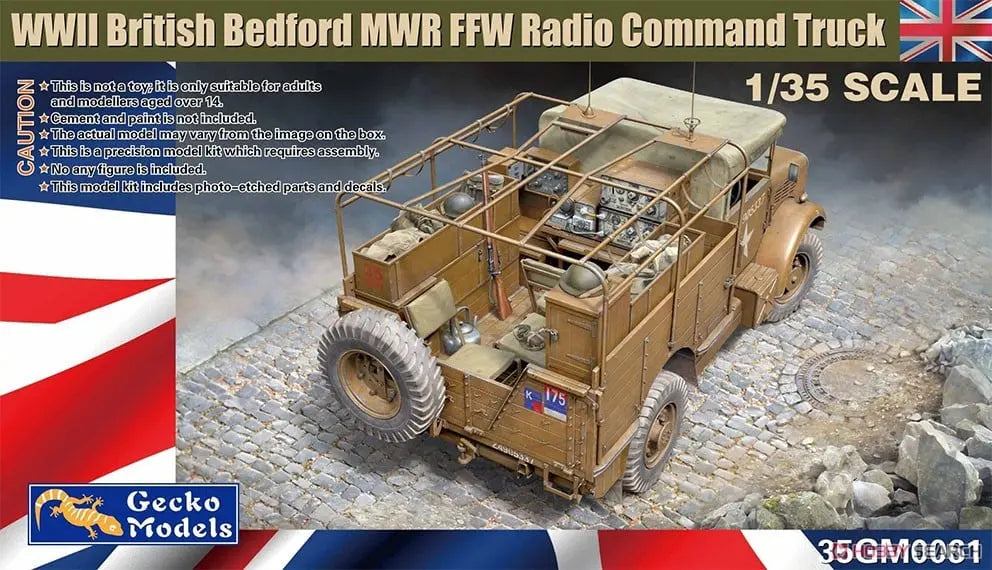 Gecko Models 35GM0061 1/35 WWII British Bedford MWR FFW Radio Command Truck ModelHive