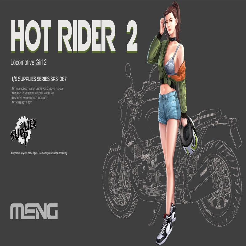 MENG SPS-087 1/9 HOT RIDER 2 RACER GIRL RESIN MODEL FOR MENG MOTORCYCLE SERIES
