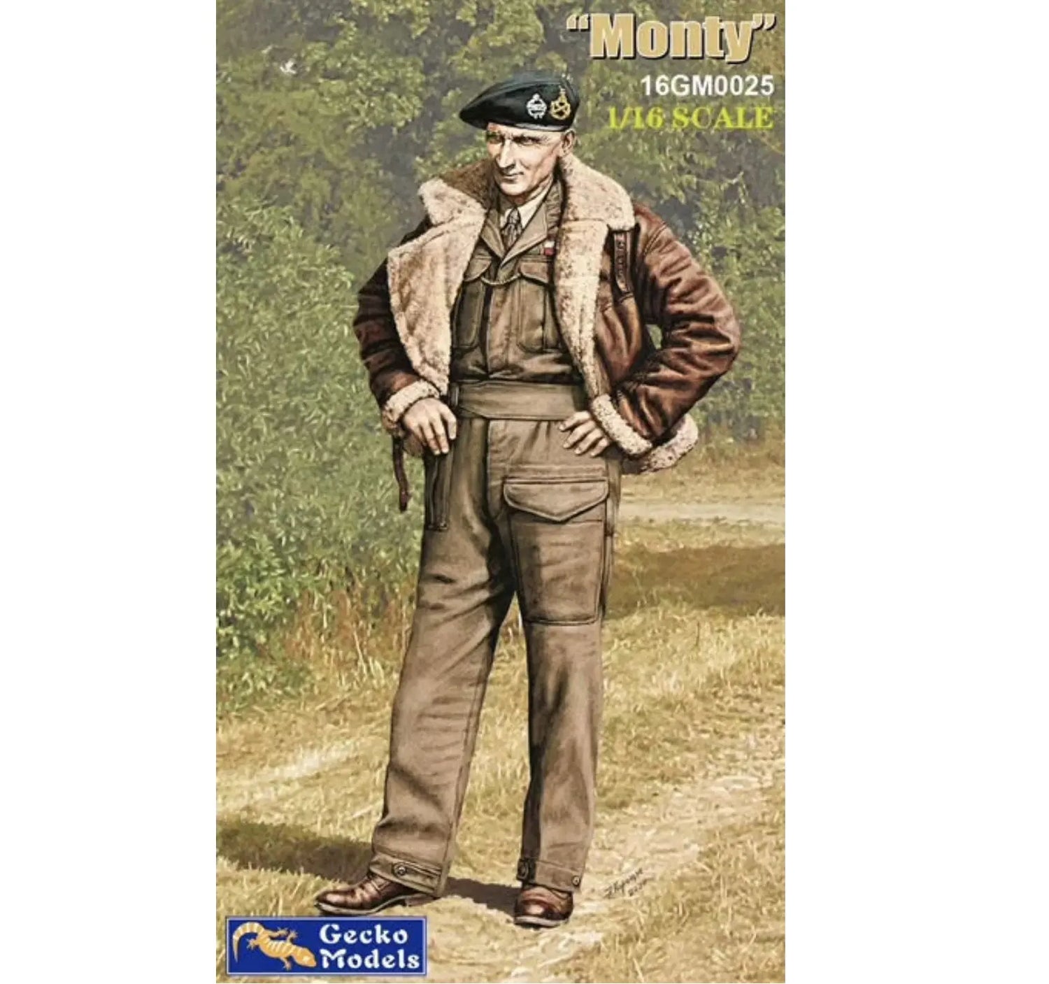 Gecko Models 16GM0025 1/16 WWII Monty Military Figure Assembly Model Kit ModelHive