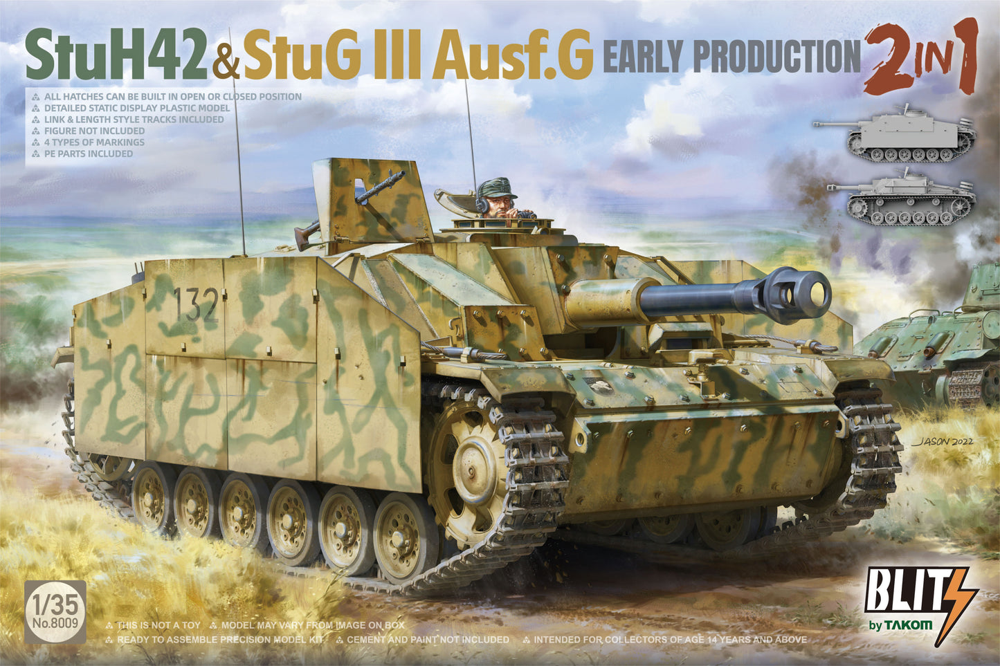 Takom 8009 1/35 StuH42 & StuG.III Ausf.M G Early Production  "2 in 1"