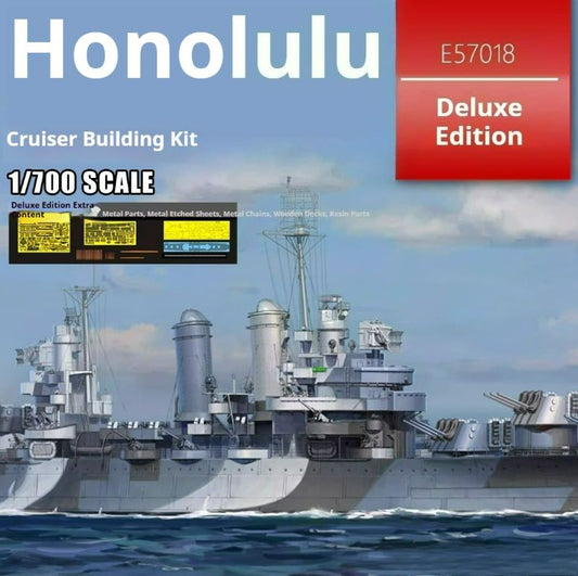 VEE HOBBY E57018 1/700 USS Honolulu CL-48 Light Cruiser Deluxe Edition Kit 