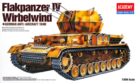 Academy AC13236 1/35 lakpanzer ¢ô Wirbelwind + GERMAN ANTI-AIRCRAFT TAN model kit