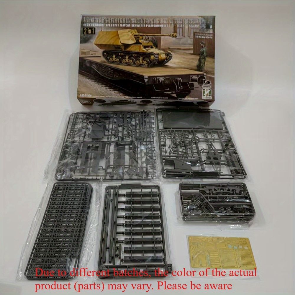 Zimi 35075 1/35 75mm Marder I Anti-tank Gun&50T SSy45 Flatcar Trailer(2 in1)Kit