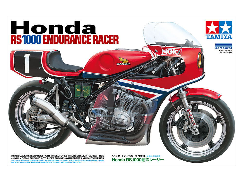 Tamiya TA14014 1/12 Scale Motorcycle Model Kit RS1000 Endurance Racer