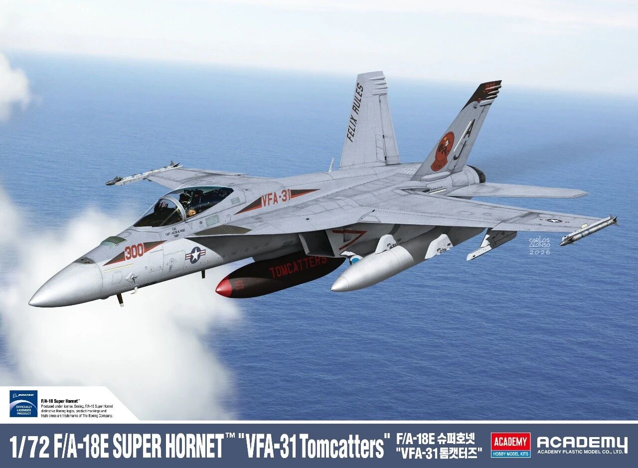 Academy AC12595 1/72 F/A-18E `Super Hornet VFA-31 Tomcatters`Aircraft Model Kit