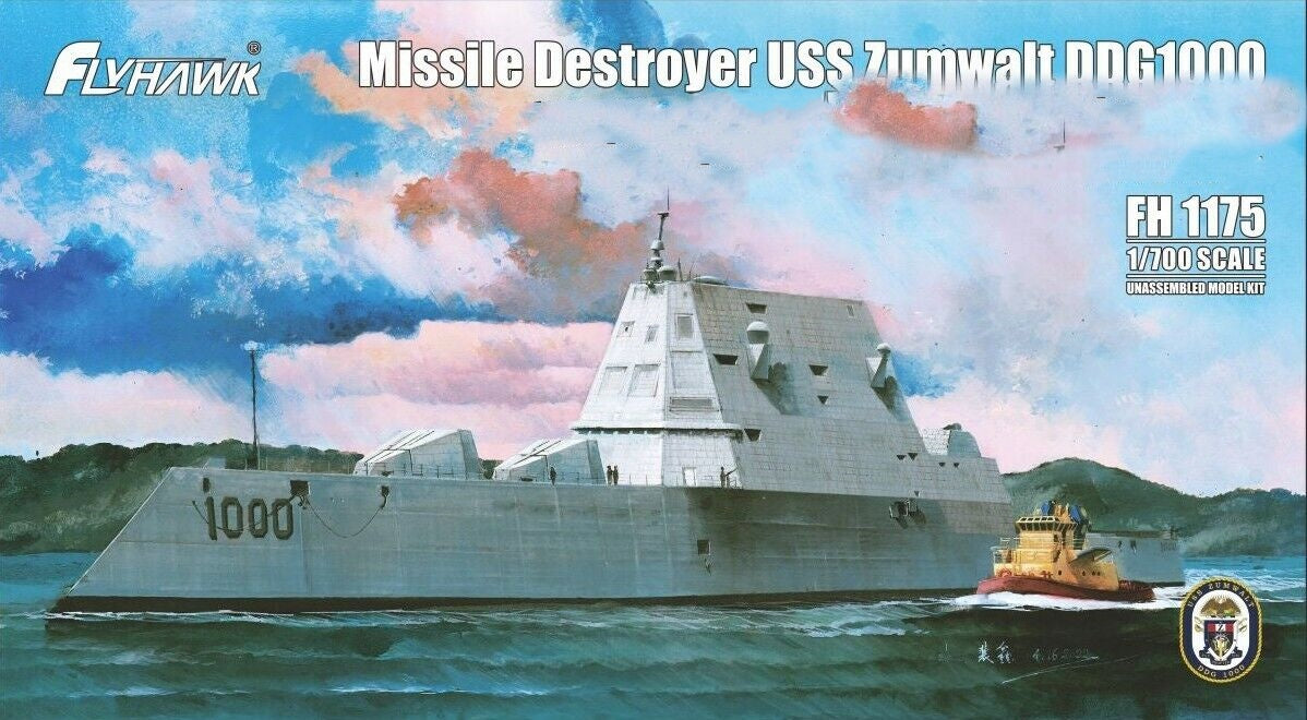 Flyhawk FH1175 1/700 USS DDG1000 Zumwalt Missile Destroyer model