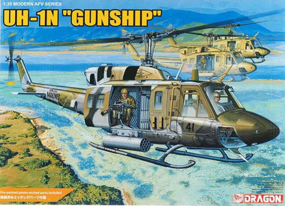 UH-1N "Gunship" Airplane Model Kit NEW | DRAGON 3540 1/35