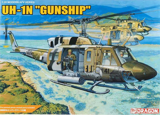 UH-1N "Gunship" Airplane Model Kit NEW | DRAGON 3540 1/35