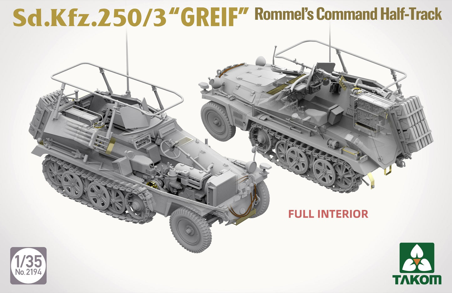 Explore this TAKOM 2194 1/35 Scale Sd.Kfz.250/3 Greif Half-Track Tank Model Kit 