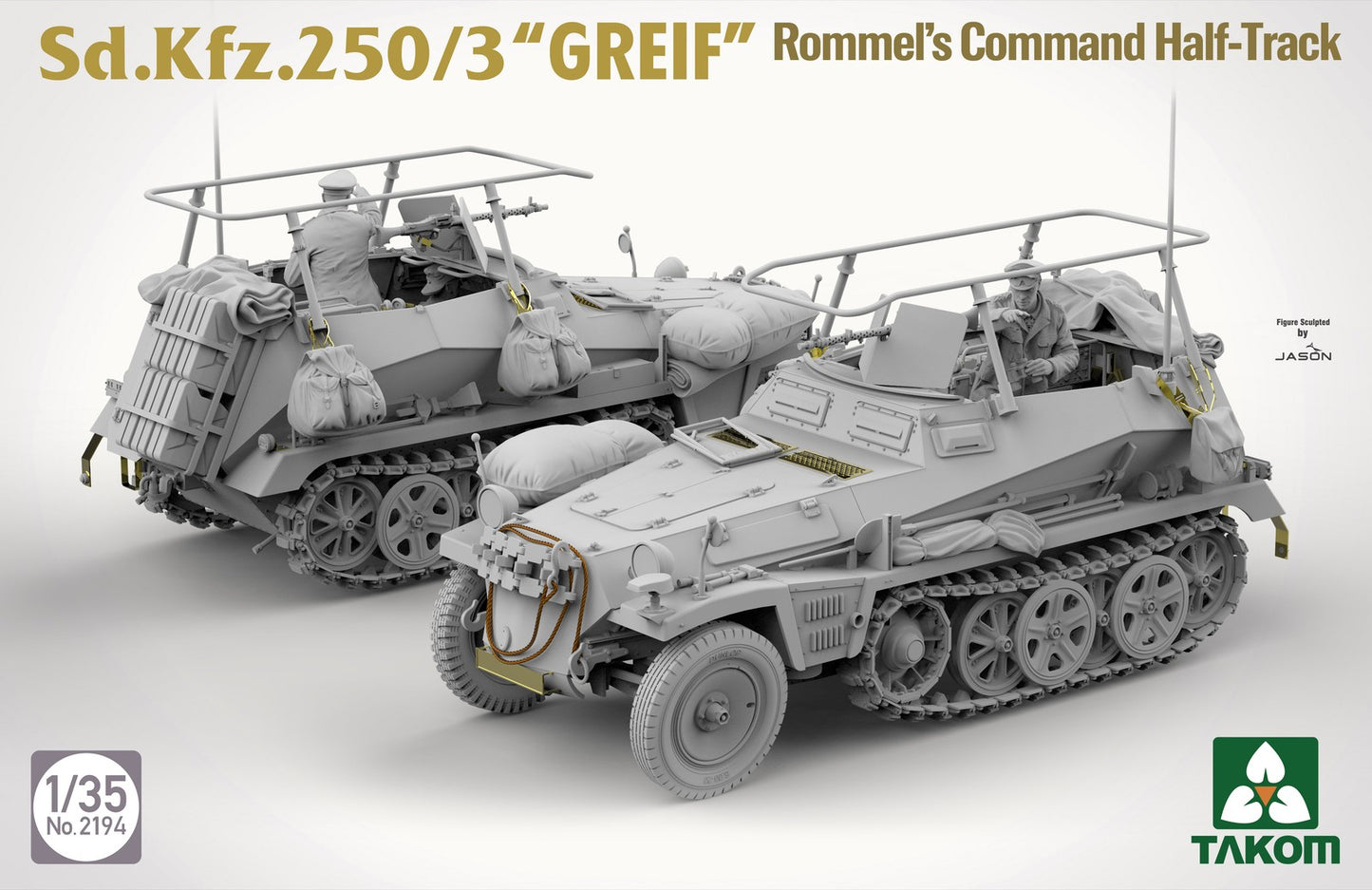 Explore this TAKOM 2194 1/35 Scale Sd.Kfz.250/3 Greif Half-Track Tank Model Kit 