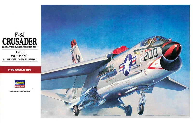 F-8J Crusader U.S. Navy/M.C. Carrier-Borne 1/48 Fighter | Hasegawa HA07226 - ModelHives