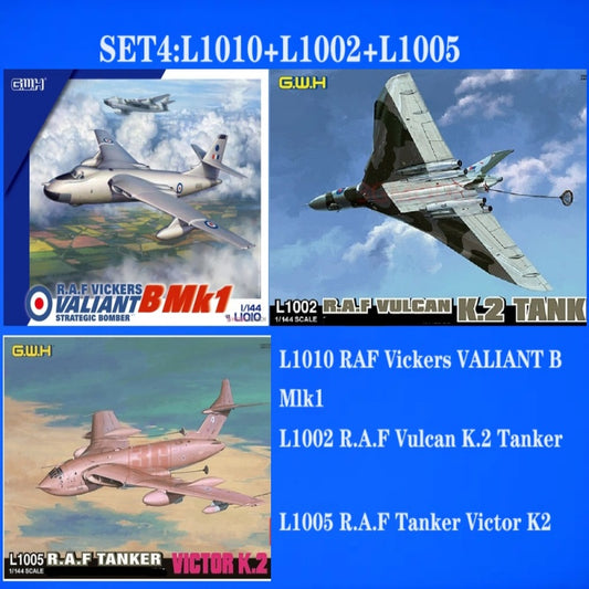 Great Wall Hobby RAF Vickers VALIANT B Mlk1 Strategic Bomber&Vulcan B2&Victor B2