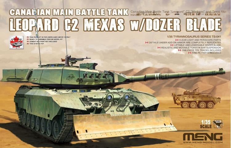 MENG Model TS-041 Canadian Main Battle Tank Leopard C2 MEXAS w/Dozer Blade Stock