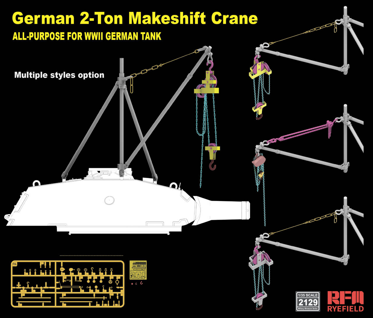 RYE FIELD RFM-2129 2-Ton Makeshift Crane ALL-PURPOSE for WWII German Tank Presale