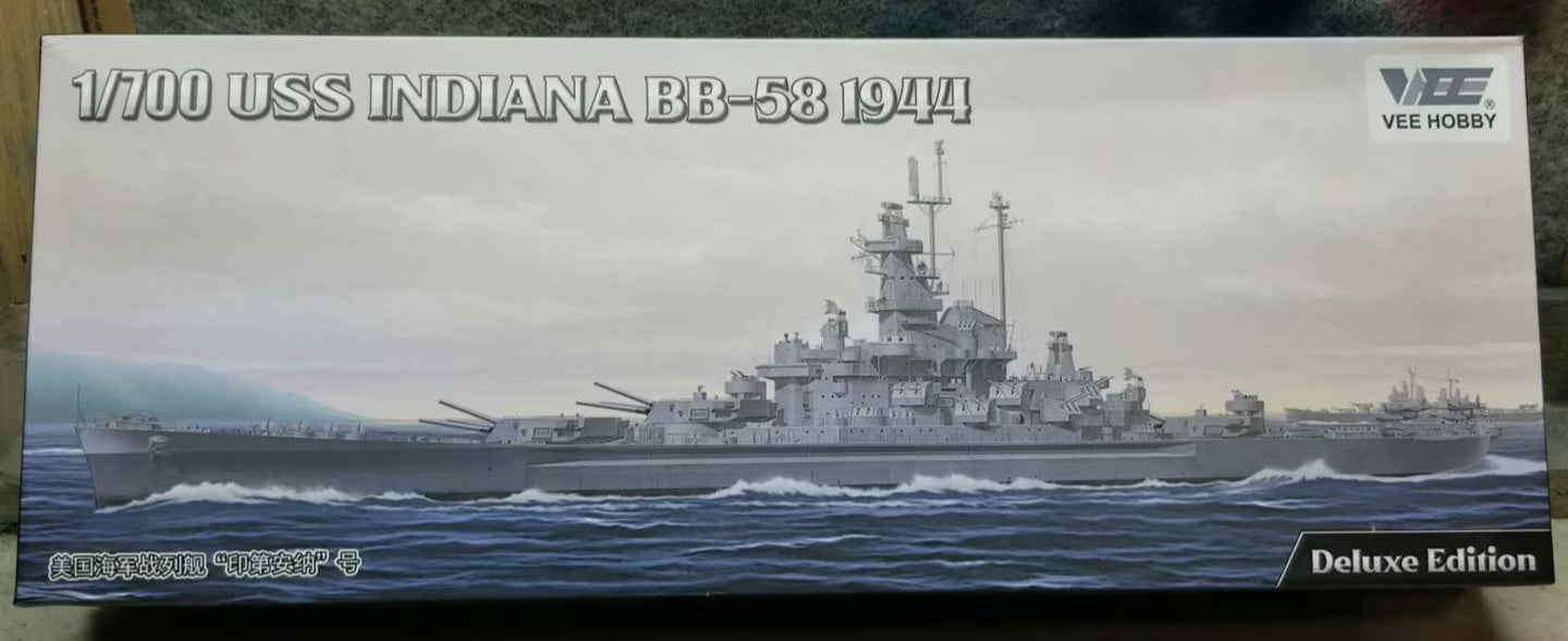 VEE HOBBY E57006 1/700 U.S. Navy Battleship INDIANA BB-58 1944 Deluxe Edirion