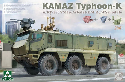 TAKOM 2173 1/35 KAMAZ Typhoon-K W/RP-377VM1 & Arbalet-DM RCWS Module 2 IN 1