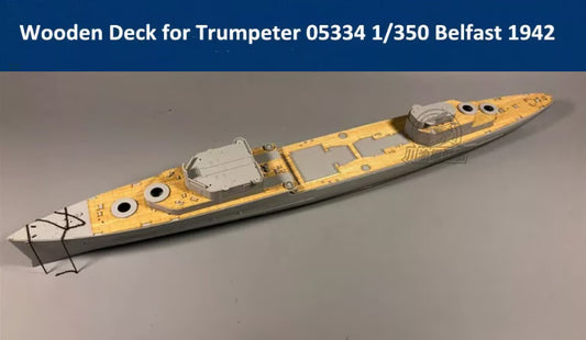 CY350036 1/350 Wooden Deck for Trumpeter 05334 HMS Belfast Upgrade Accessory