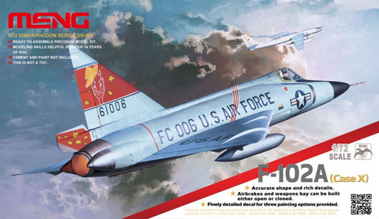 Meng Model DS-003 1/72 F102A (Case X) Delta Dagger aircraft