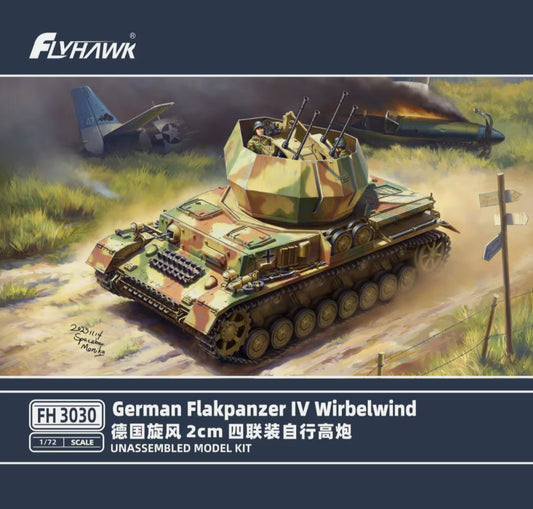 Flyhawk FH3030 1/72 German Flakpanzer IV Wirbelwind Tank Assembly Model Kit