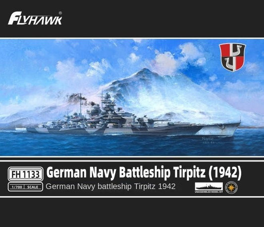 1/700 Scale German Navy Battleship Tirpitz(1942) Model Kit | Flyhawk FH1133 - ModelHives