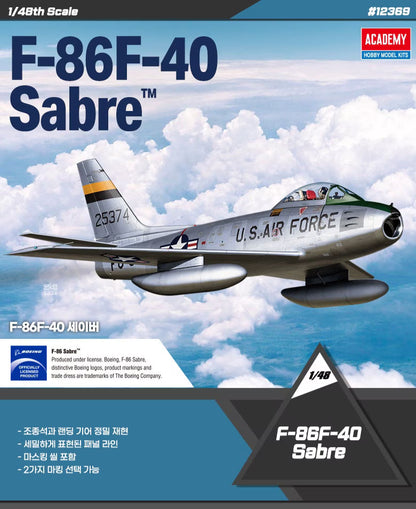 Academy AC12369 1/48 F-86F-40 Sabre Swept-Wing Jet Fighter Model kit