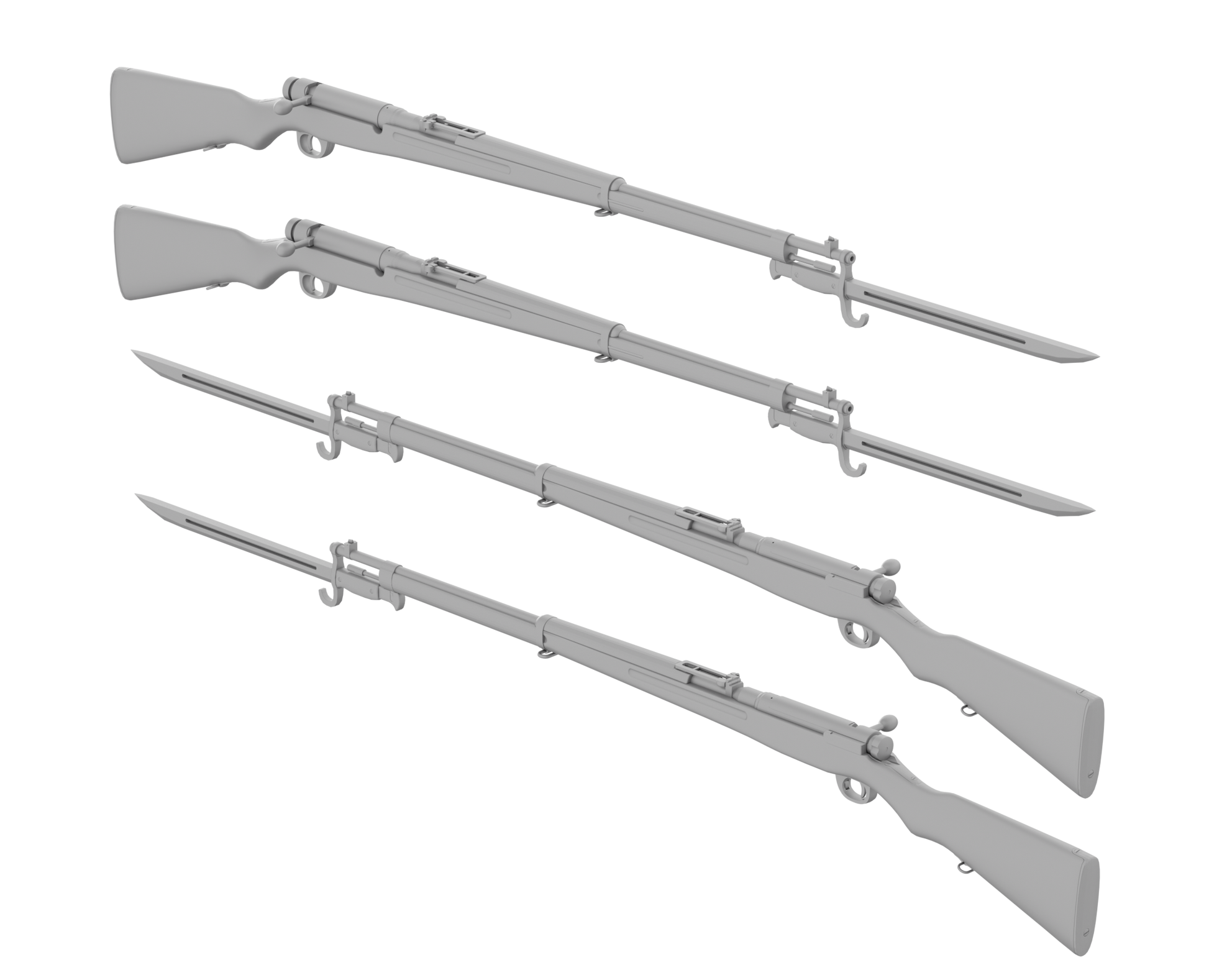 Rheinmetall 35074 1/35 Type 38 Rifle with Bayonet (4 with PE straps)