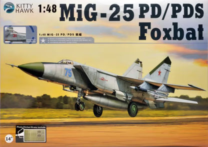 Kitty Hawk 80119 1/48 MIG-25 P/PD Foxbat Fighter Aircraft Assembly model New - ModelHives