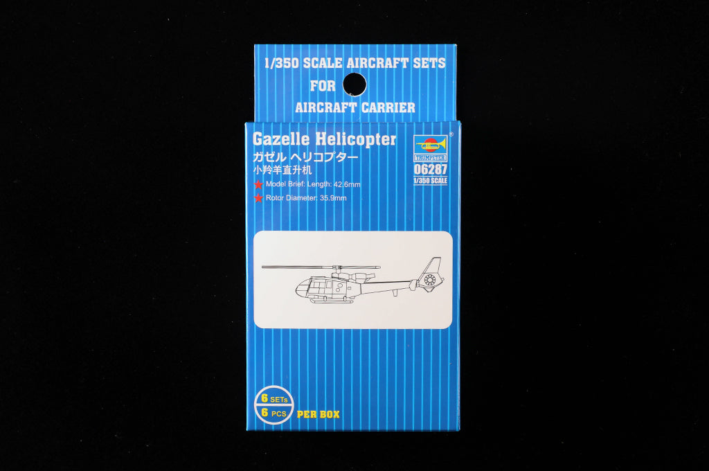 Trumpeter 06287 1:350 Gazelle Helicopter Plastic Model Military Kit