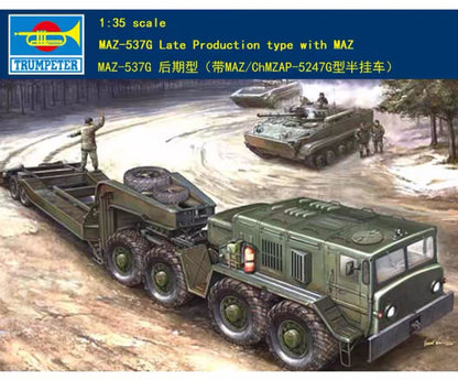 Trumpeter 1/35 00212 MAZ-537G Late with Semi-Trailer