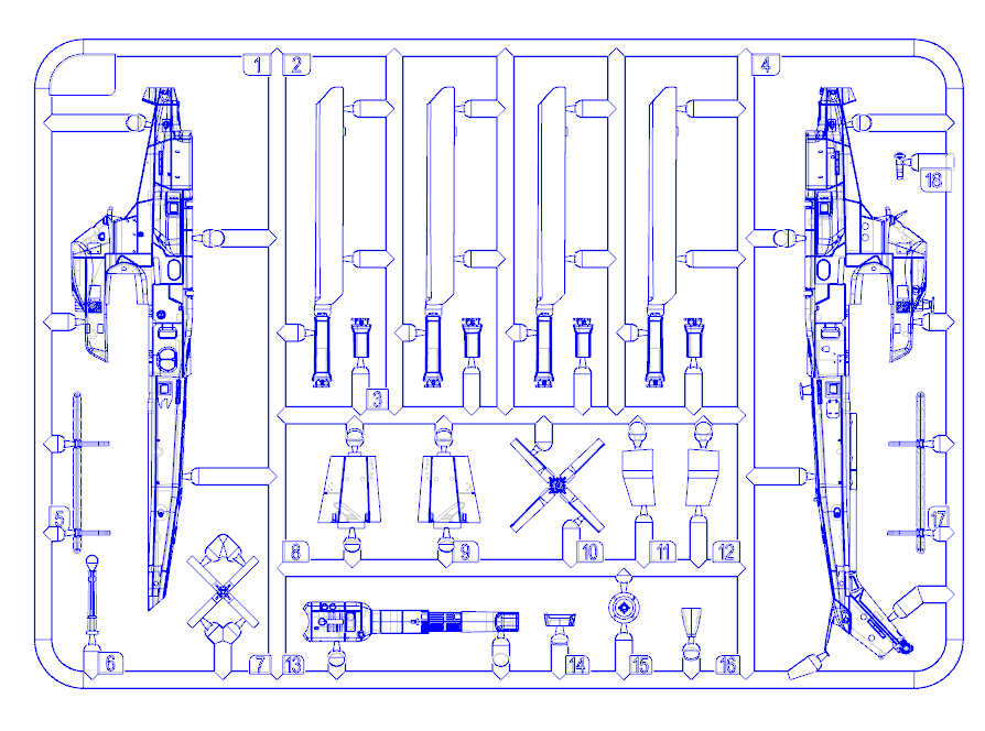 1/144 US AH-1Z “VIPER” Attack Fighter Assembly Model Kit | Warhead WSA144017